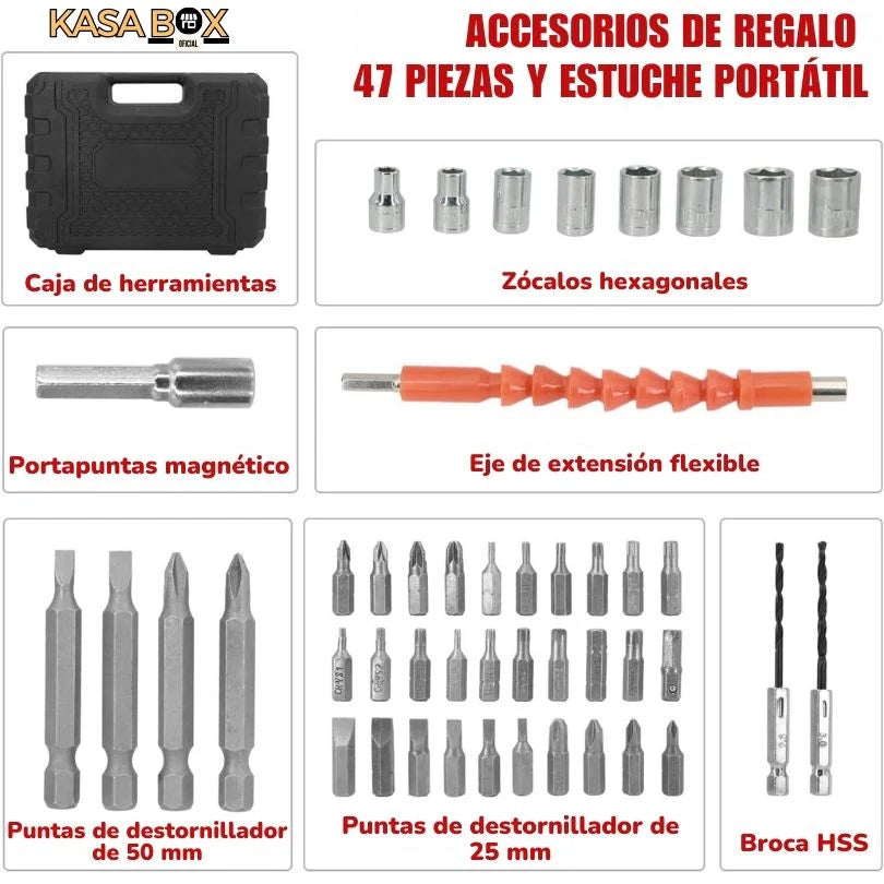 Destornillador eléctrico + 45 herramientas + Envío gratis!😱🔥