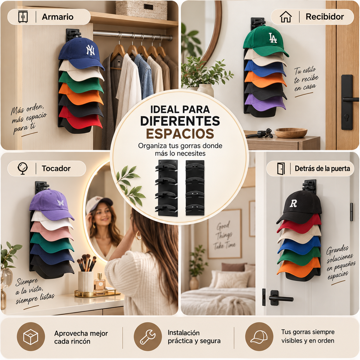 ✅2x1 Organizador de gorras con más de 20 Espacios + Envío gratis🔥