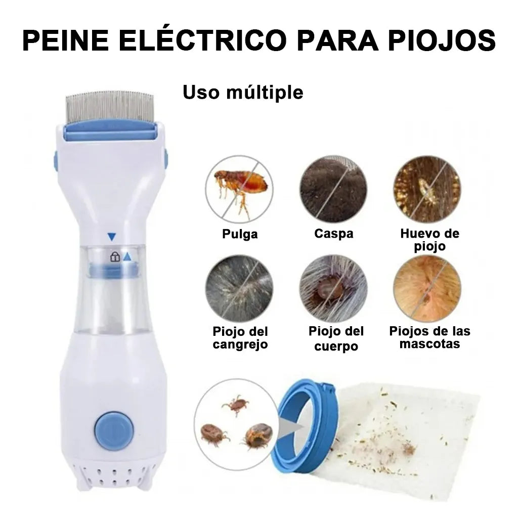 Peine eléctrico quita piojos con 1 filtro + ENVÍO GRATIS!