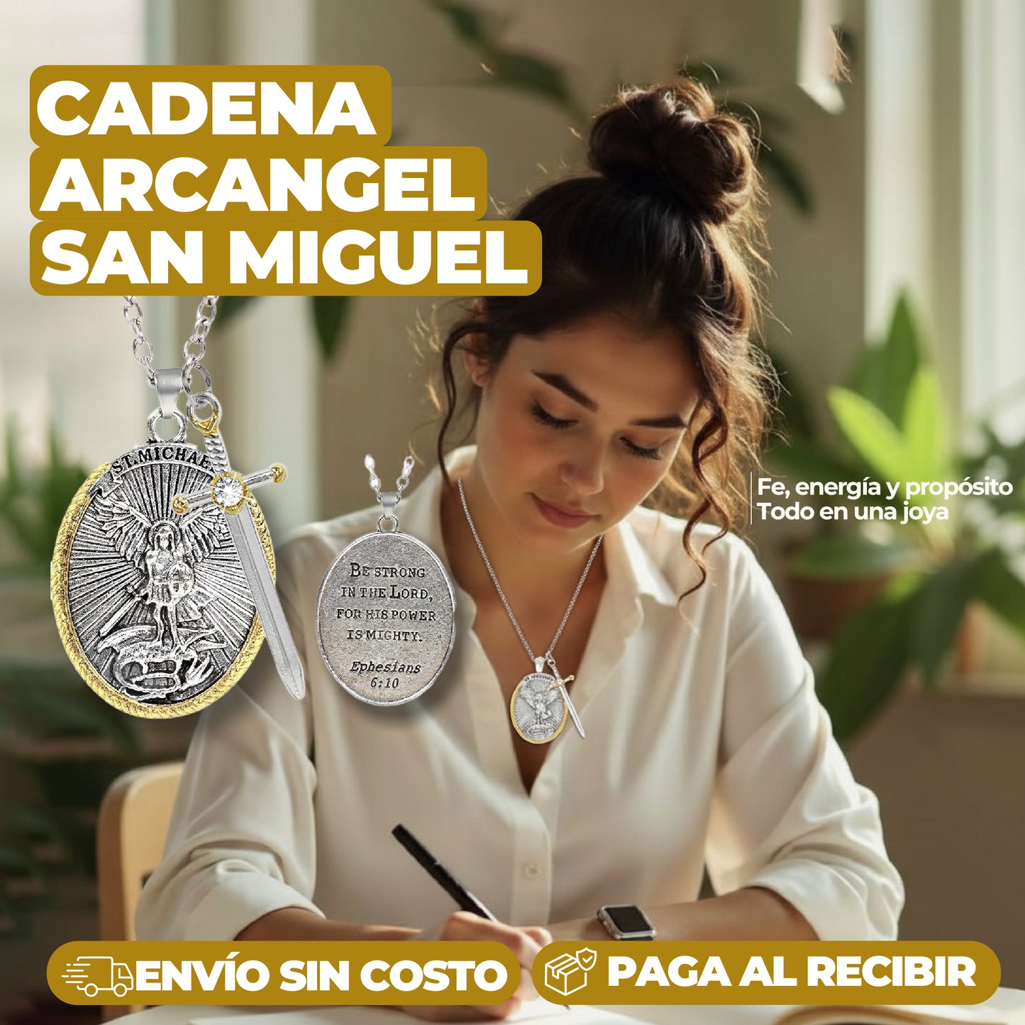 Cadena Arcángel San Miguel + ENVÍO GRATIS🔥